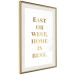 Poster Gold Home Is Best - English text in a quote format on a white background 122954 additionalThumb 2