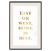 Poster Gold Home Is Best - English text in a quote format on a white background 122954 additionalThumb 18