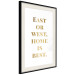 Poster Gold Home Is Best - English text in a quote format on a white background 122954 additionalThumb 3