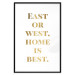 Poster Gold Home Is Best - English text in a quote format on a white background 122954 additionalThumb 24