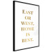 Poster Gold Home Is Best - English text in a quote format on a white background 122954 additionalThumb 10
