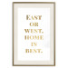 Poster Gold Home Is Best - English text in a quote format on a white background 122954 additionalThumb 19