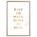 Poster Gold Home Is Best - English text in a quote format on a white background 122954 additionalThumb 14