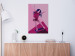 Canvas Driving power - Pink graphic with a woman drawing on a board ideal for a girl or teen room 123354 additionalThumb 3