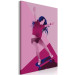 Canvas Driving power - Pink graphic with a woman drawing on a board ideal for a girl or teen room 123354 additionalThumb 2