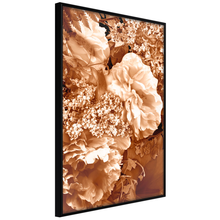 Poster Warm Scent - large and small plant flowers in autumn sepia tone 123854 additionalImage 10