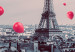 Canvas Art Print Paris Balloon (1 Part) Narrow Red 123954 additionalThumb 4