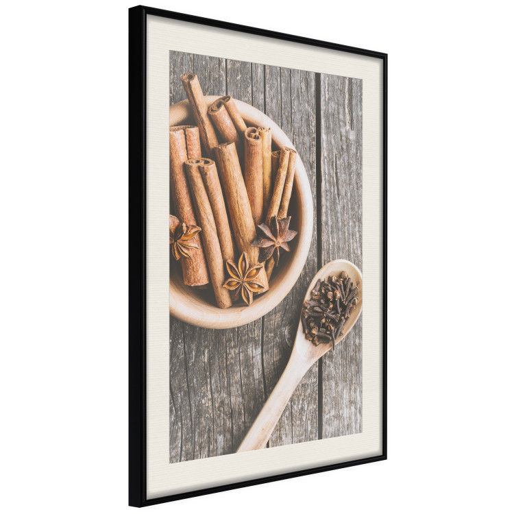 Wall Poster Spice Scent - winter cinnamon spice lying on a wooden table 124454 additionalImage 3