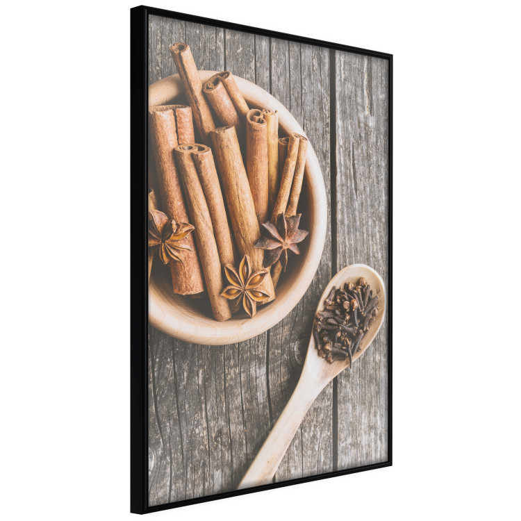 Wall Poster Spice Scent - winter cinnamon spice lying on a wooden table 124454 additionalImage 12