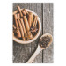 Wall Poster Spice Scent - winter cinnamon spice lying on a wooden table 124454