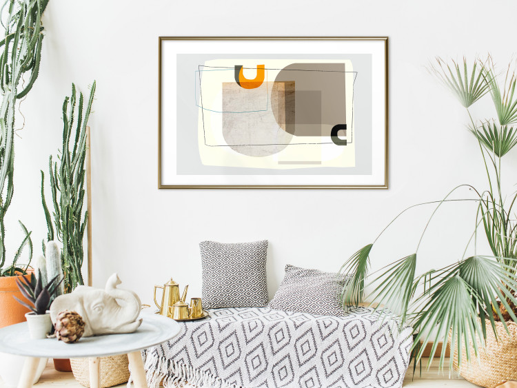 Wall Poster Antique - abstract composition of various figures and lines on a white background 126654 additionalImage 15
