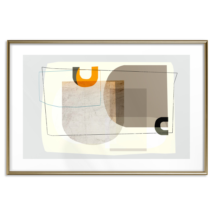 Wall Poster Antique - abstract composition of various figures and lines on a white background 126654 additionalImage 16