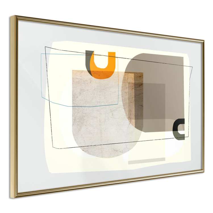 Wall Poster Antique - abstract composition of various figures and lines on a white background 126654 additionalImage 12