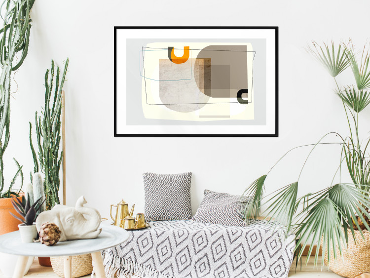 Wall Poster Antique - abstract composition of various figures and lines on a white background 126654 additionalImage 23