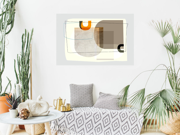 Wall Poster Antique - abstract composition of various figures and lines on a white background 126654 additionalImage 4