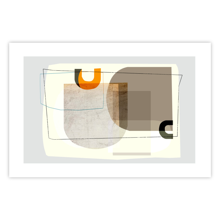 Wall Poster Antique - abstract composition of various figures and lines on a white background 126654 additionalImage 25