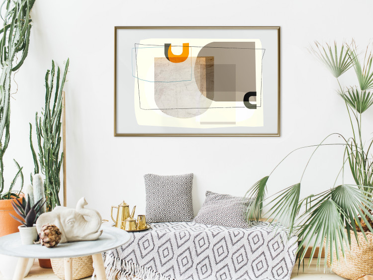 Wall Poster Antique - abstract composition of various figures and lines on a white background 126654 additionalImage 7