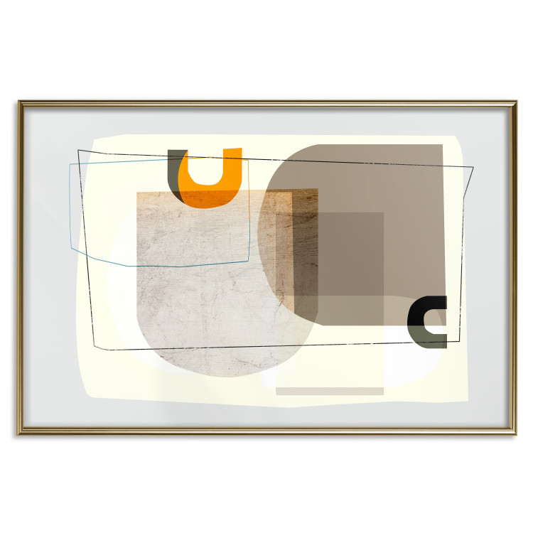 Wall Poster Antique - abstract composition of various figures and lines on a white background 126654 additionalImage 17