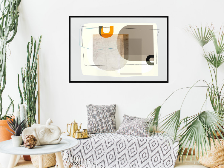 Wall Poster Antique - abstract composition of various figures and lines on a white background 126654 additionalImage 4