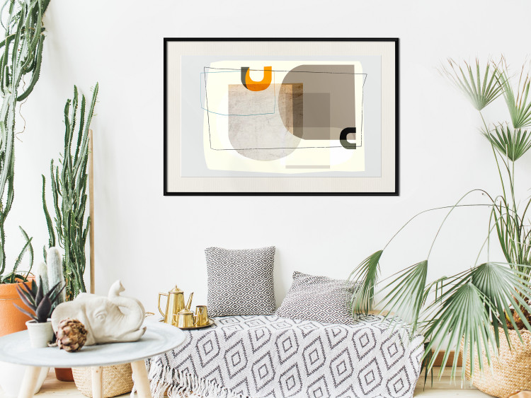 Wall Poster Antique - abstract composition of various figures and lines on a white background 126654 additionalImage 24