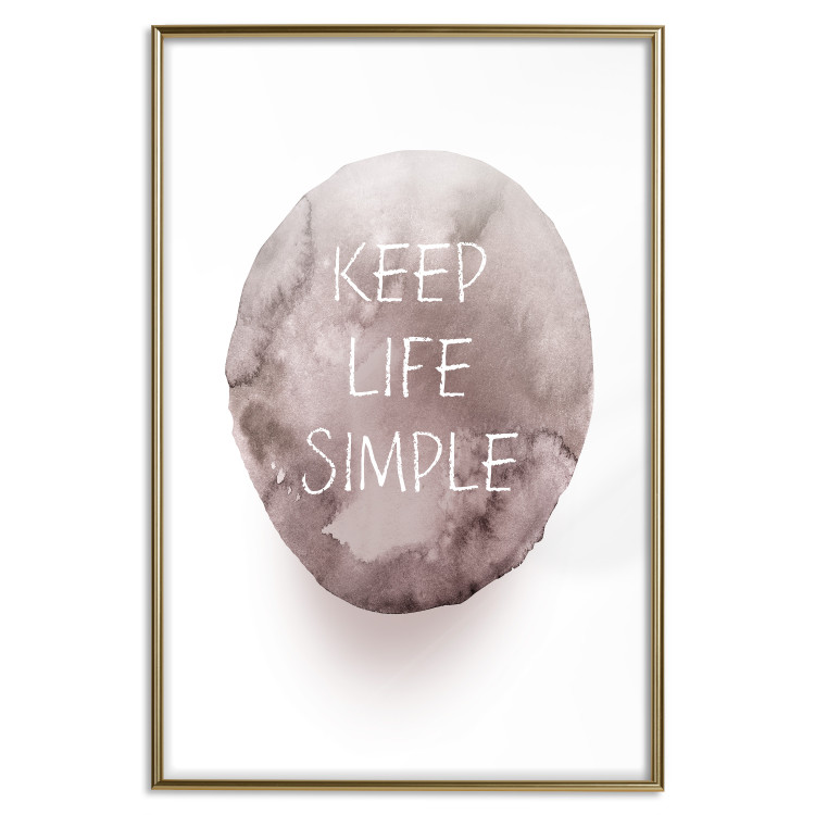 Wall Poster Keep Life Simple - English quote in watercolor motif on white background 127854 additionalImage 21