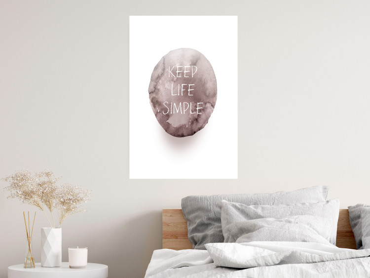 Wall Poster Keep Life Simple - English quote in watercolor motif on white background 127854 additionalImage 7