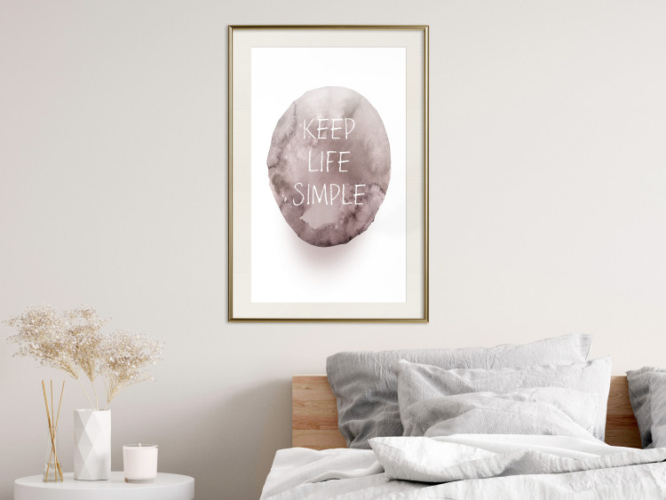 Wall Poster Keep Life Simple - English quote in watercolor motif on white background 127854 additionalImage 22