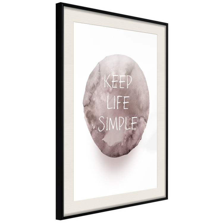 Wall Poster Keep Life Simple - English quote in watercolor motif on white background 127854 additionalImage 8
