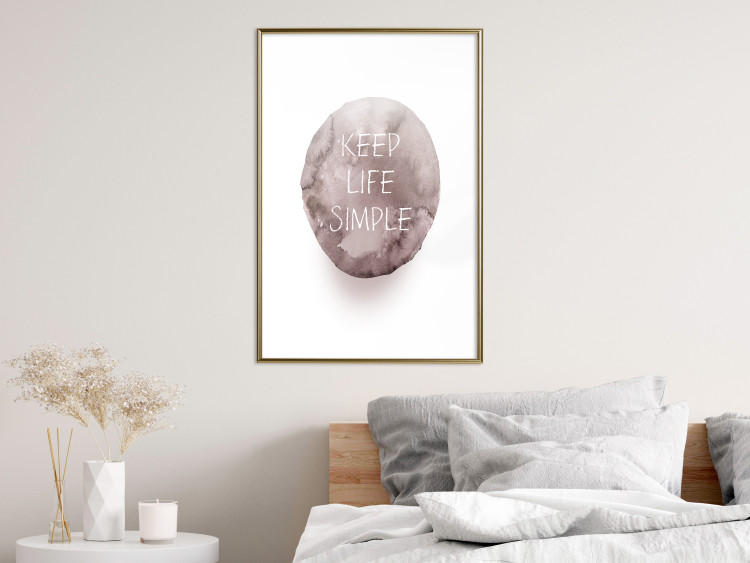 Wall Poster Keep Life Simple - English quote in watercolor motif on white background 127854 additionalImage 13