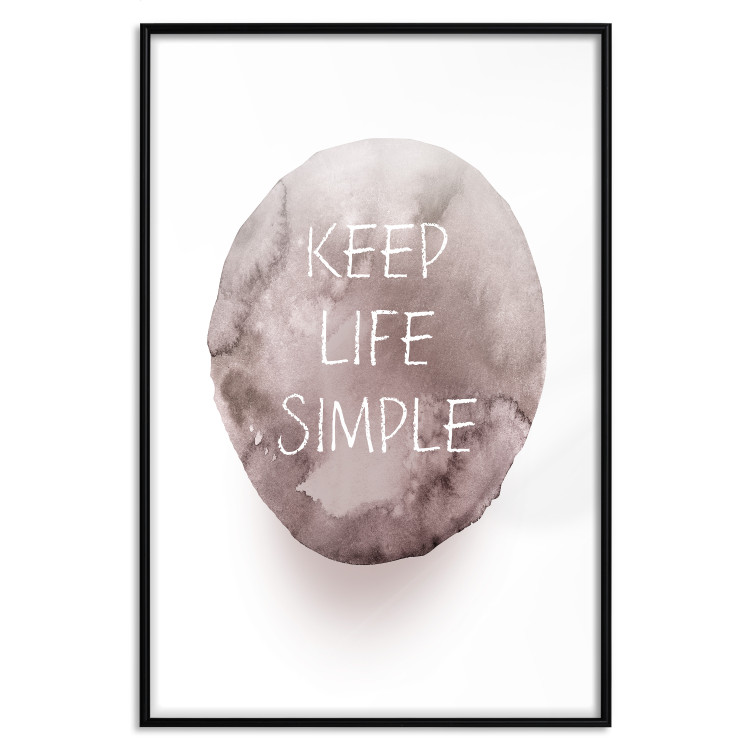 Wall Poster Keep Life Simple - English quote in watercolor motif on white background 127854 additionalImage 16