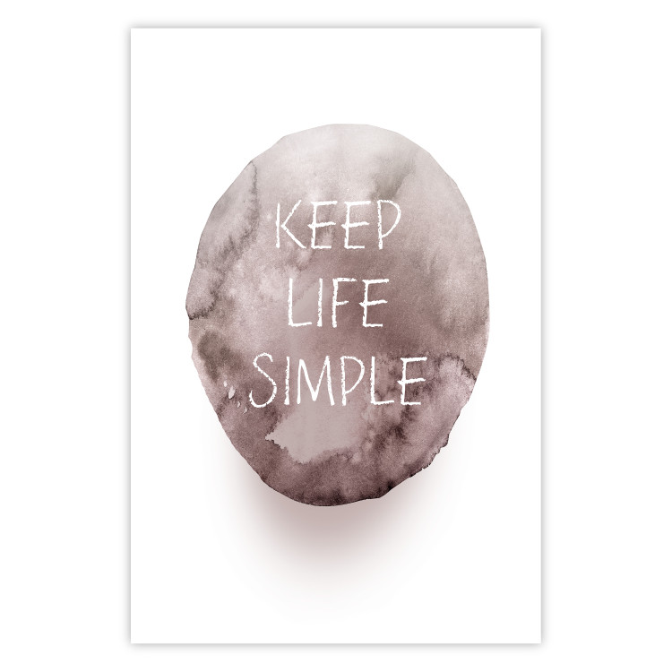 Wall Poster Keep Life Simple - English quote in watercolor motif on white background 127854