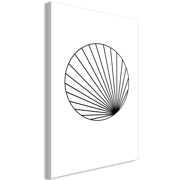 Canvas Art Print Black shells contours - an abstraction with geometric figures 127954 additionalImage 2