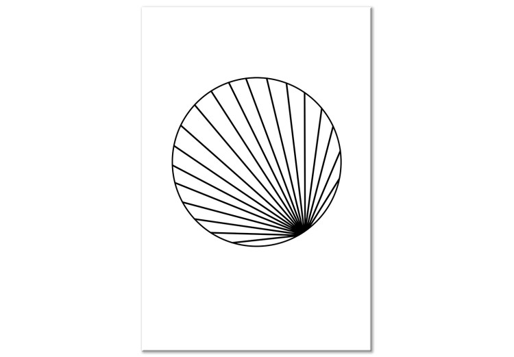 Canvas Art Print Black shells contours - an abstraction with geometric figures 127954