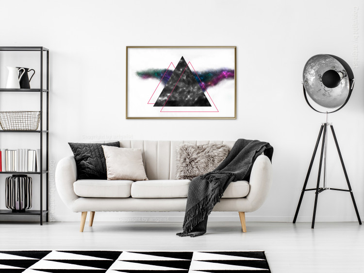 Wall Poster Triangle Mirror - geometric abstract composition on a white background 129154 additionalImage 5