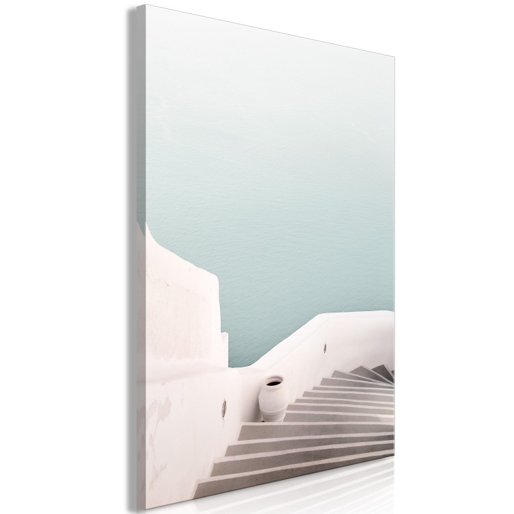 Canvas Art Print Summer Stroll (1-part) vertical - landscape of architecture and the sea 129454 additionalImage 2