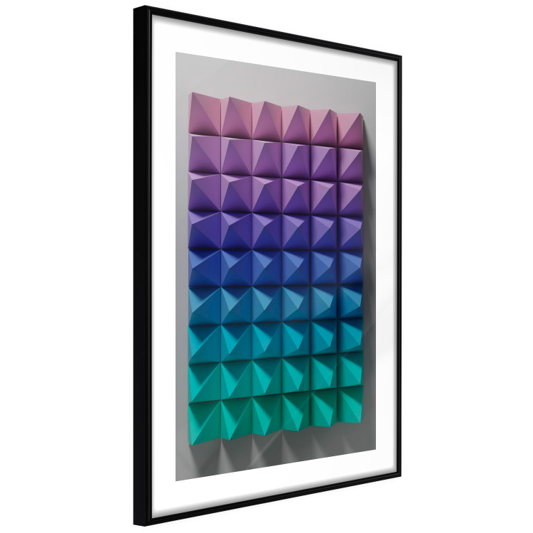 Wall Poster Stillness - multicolored composition of a 3D-like geometric figure 130554 additionalImage 8