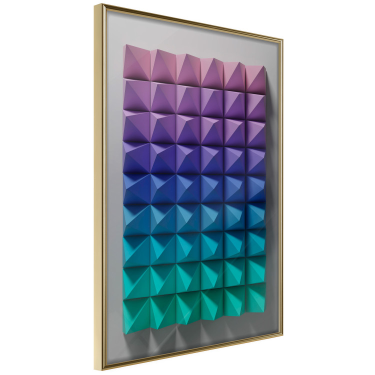 Wall Poster Stillness - multicolored composition of a 3D-like geometric figure 130554 additionalImage 12