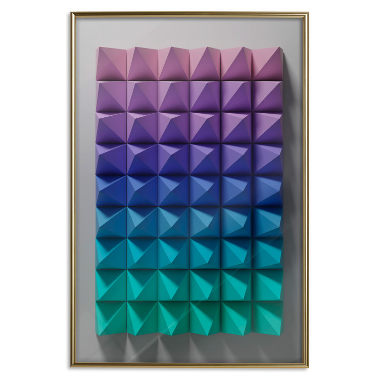 Wall Poster Stillness - multicolored composition of a 3D-like geometric figure 130554 additionalImage 19