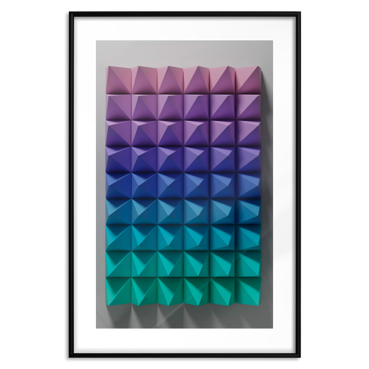 Wall Poster Stillness - multicolored composition of a 3D-like geometric figure 130554 additionalImage 27