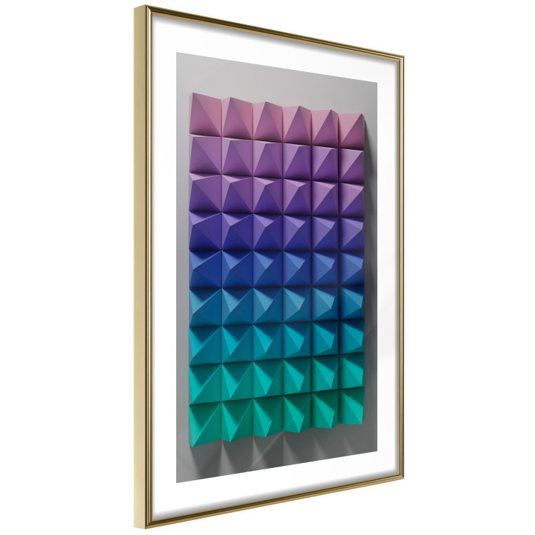 Wall Poster Stillness - multicolored composition of a 3D-like geometric figure 130554 additionalImage 7