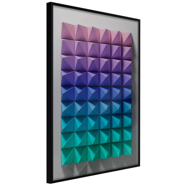 Wall Poster Stillness - multicolored composition of a 3D-like geometric figure 130554 additionalImage 11