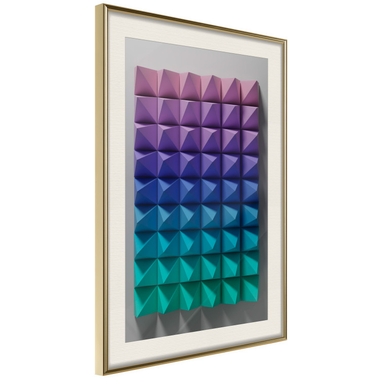Wall Poster Stillness - multicolored composition of a 3D-like geometric figure 130554 additionalImage 3