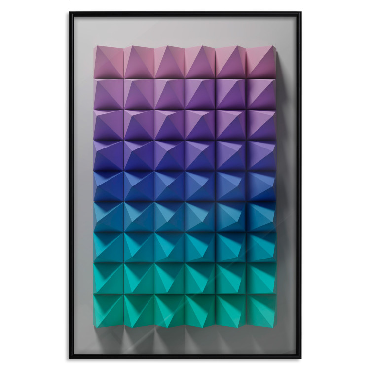 Wall Poster Stillness - multicolored composition of a 3D-like geometric figure 130554 additionalImage 20