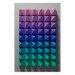 Wall Poster Stillness - multicolored composition of a 3D-like geometric figure 130554