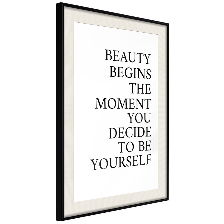 Wall Poster Decide for Yourself - black and white composition with English text 136454 additionalImage 20