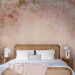 Wall Mural Pink flowers as painted - flower motif with patterns and textures 138454 additionalThumb 2