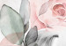 Wall Mural White horse between roses - a theme maintained in white and pink 138654 additionalThumb 7