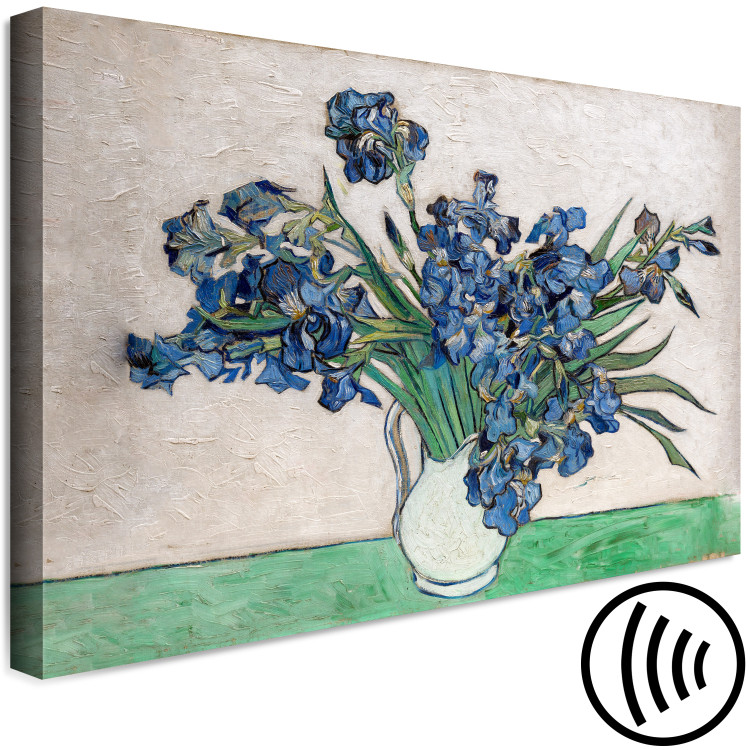 Canvas Iris Vase (1-piece) Wide - flowers in the style of Vincent van Gogh 142754 additionalImage 6