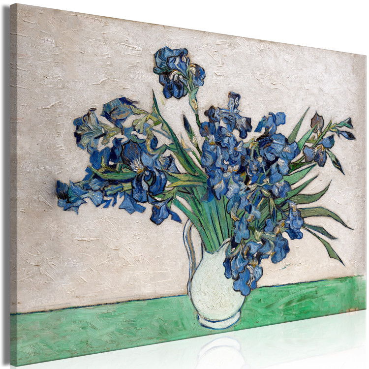Canvas Iris Vase (1-piece) Wide - flowers in the style of Vincent van Gogh 142754 additionalImage 2