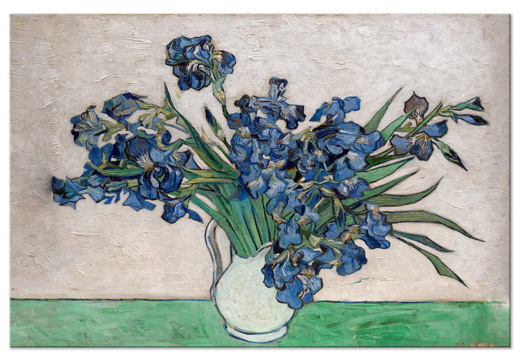 Canvas Iris Vase (1-piece) Wide - flowers in the style of Vincent van Gogh 142754